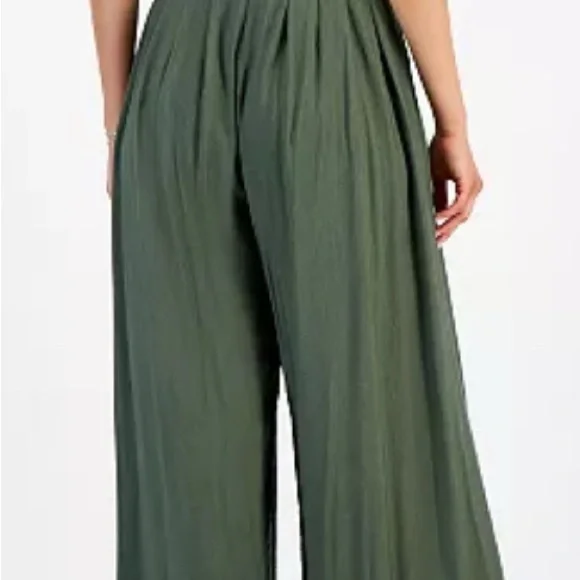 Taylor Forest Green Wide Leg Jumpsuit - Picture 15 of 15